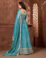 Ziya Teal Lehenga Set for Wedding & Festive Occasion Wear - AgapiLehengas